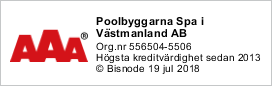 Vi är ett kreditvärdigt företag enligt Bisnodes värderingssystem som baserar sig på en mängd olika beslutsregler. Denna uppgift är alltid aktuell, informationen uppdateras dagligen via Bisnodes databas.